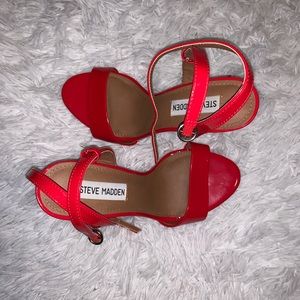 Steve Madden Patent Red Heels